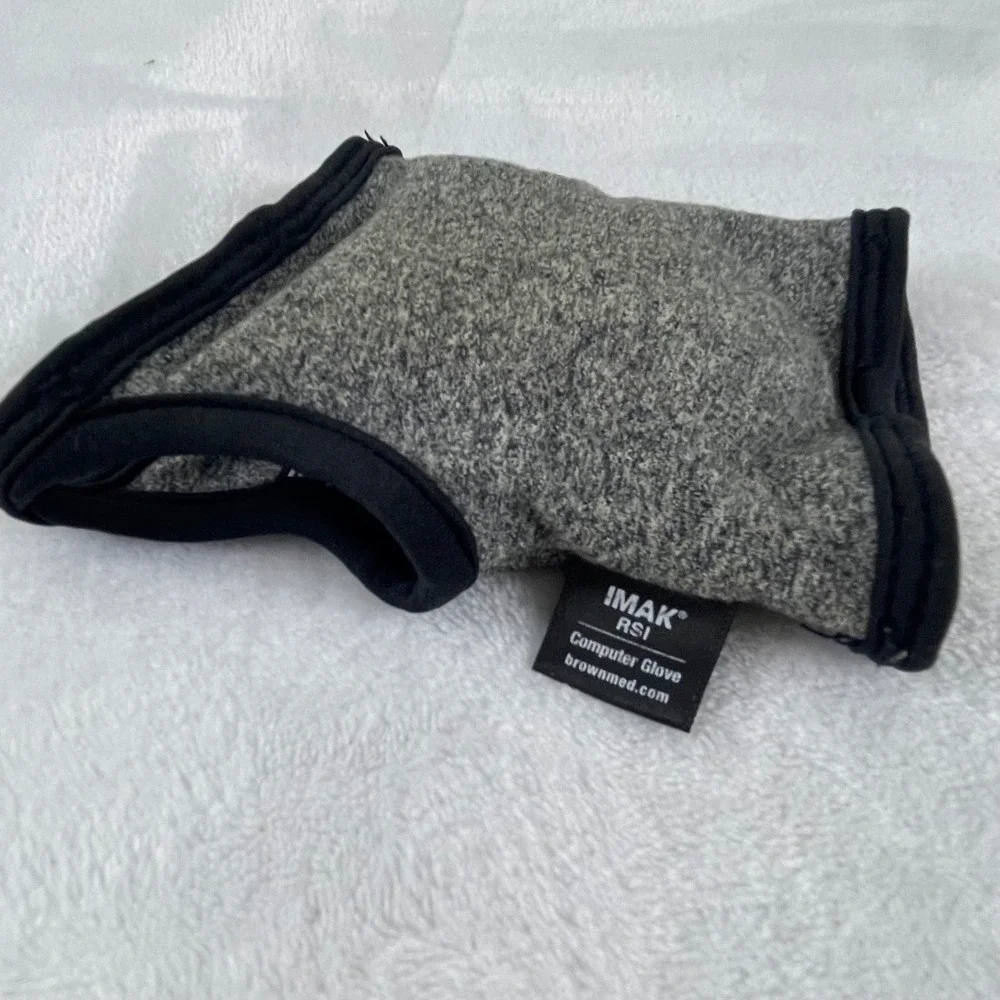 IMAK RSI Computer Glove Wrist Support Carpal Tunnel Relief Gray One Size